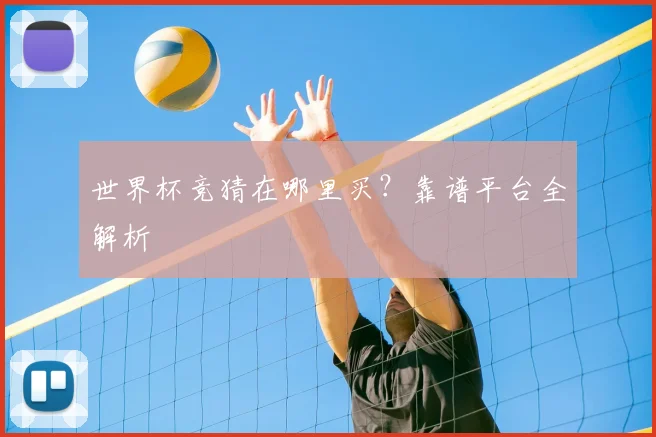 世界杯竞猜在哪里买？靠谱平台全解析