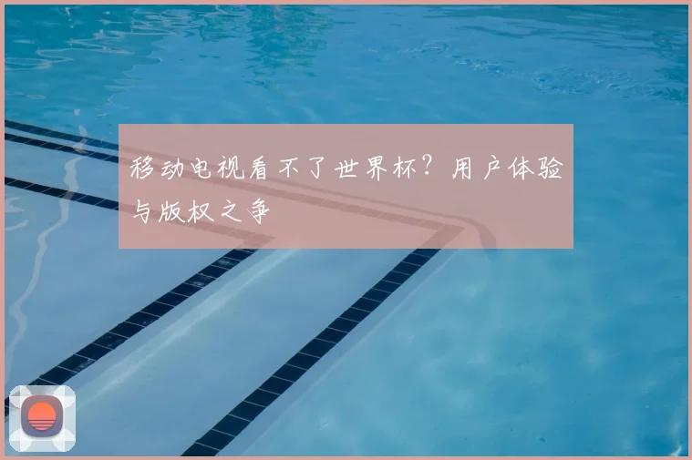 移动电视看不了世界杯?用户体验与版权之争